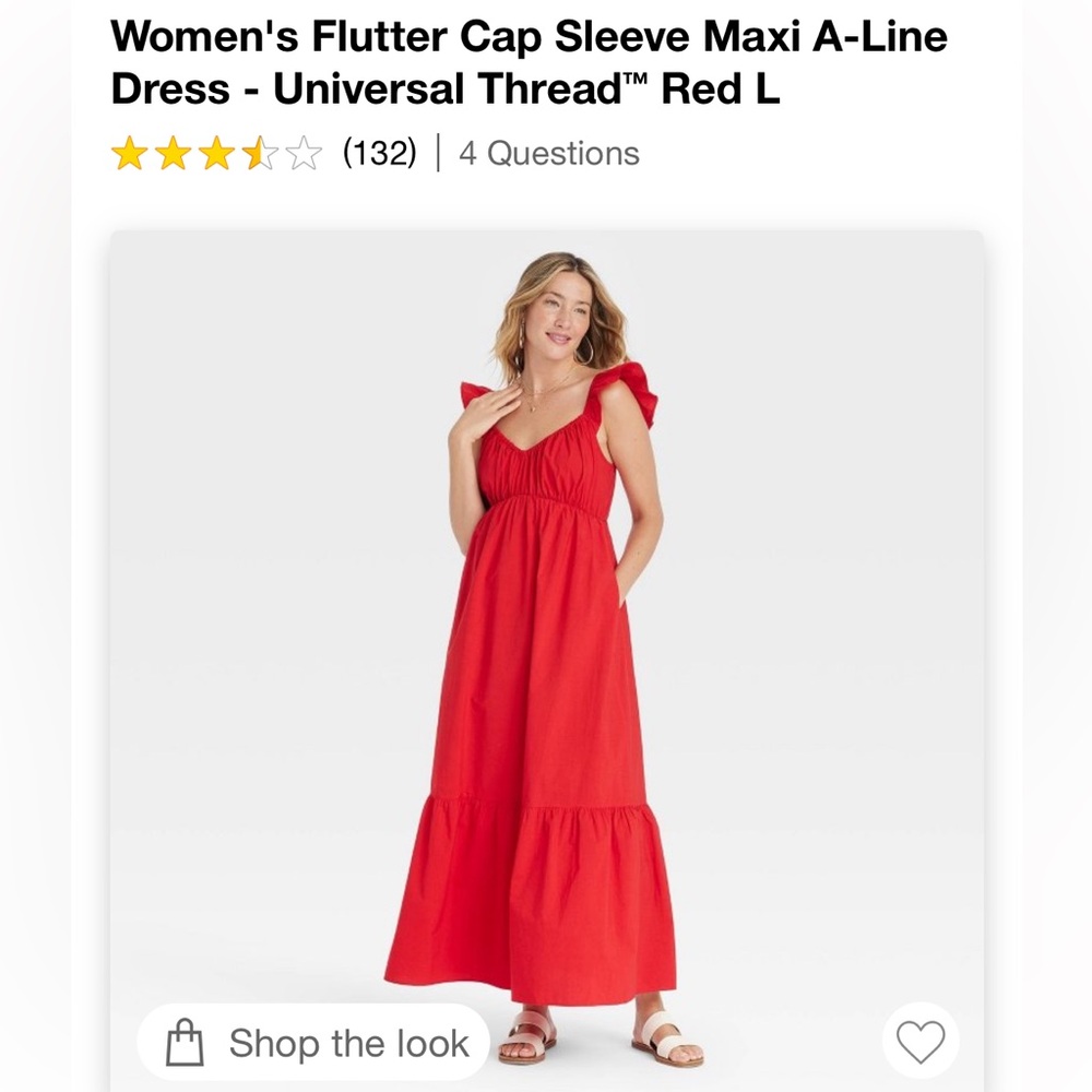❤️ Universal Thread, flutter-sleeve maxi dress, Large ❤️